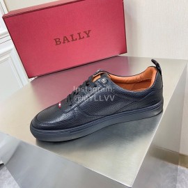 Bally Lychee Grain Cowhide Casual Shoes For Men Black