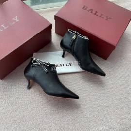 Bally Fashion Calfskin High Heel Pointed Boots For Women Black