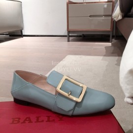 Bally Spring Fashion Calfskin Shoes For Women Blue