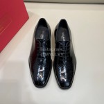 Balmain New Black Calf Leather Lace Up Shoes For Men