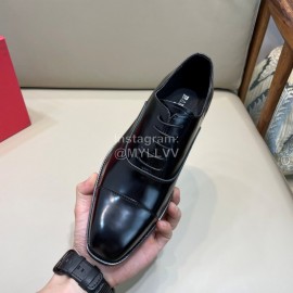 Balmain Black Calf Leather Fashion Lace Up Shoes For Men