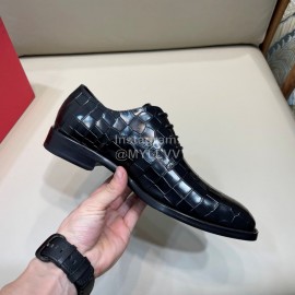 Balmain Calf Leather Lace Up Shoes For Men Black