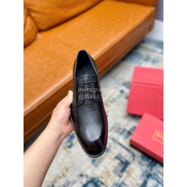 Balmain Fashion Black Calf Leather Lace Up Shoes For Men