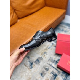 Balmain Fashion Calf Leather Black Lace Up Shoes For Men