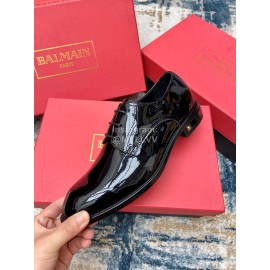 Balmain Patent Calf Leather Lace Up Shoes For Men