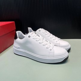 Balmain New Calf Leather Lace Up White Leisure Shoes For Men