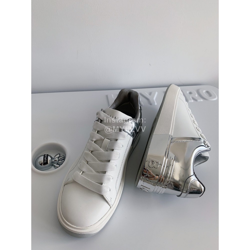 Balmain Fashion Calf Casual Shoes For Women Silver