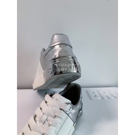 Balmain Fashion Calf Casual Shoes For Women Silver