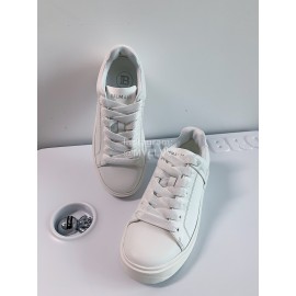 Balmain Fashion Calf Casual Shoes For Women White