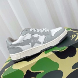 Bape Sta Leather Casual Sneakers For Men And Women