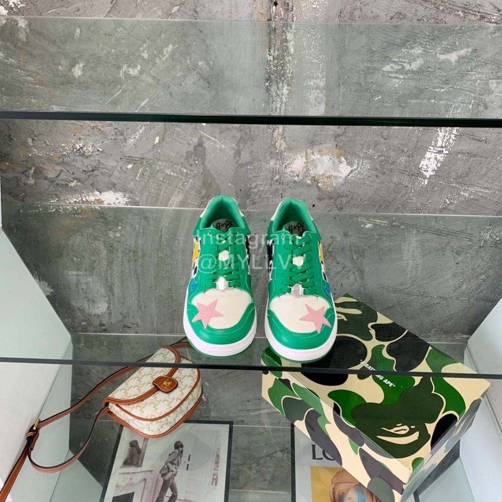 Bape Sta Casual Sneakers For Men And Women Green