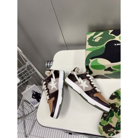 Bape Sta New Leather Color Matching Sneakers