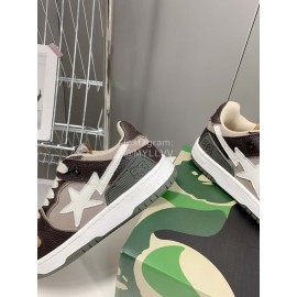 Bape Sta New Leather Color Matching Sneakers