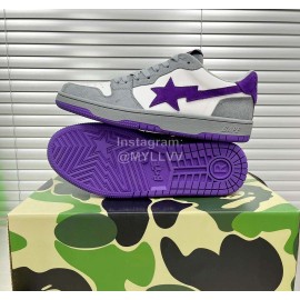 Bape Sta Embroidery Logo Sneakers For Men And Women Gray