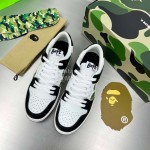 Bape Sta Embroidery Logo Sneakers For Men And Women Black