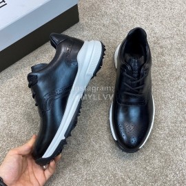 Berluti Calf Leather Stellar Sneakers For Men Black