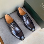 Berluti Calf Leather Business Shoes For Men Grayish Purple