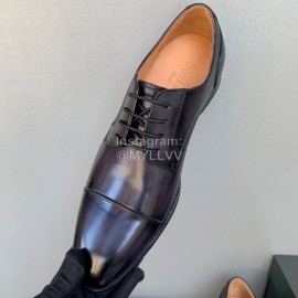 Berluti Calf Leather Business Shoes For Men Grayish Purple