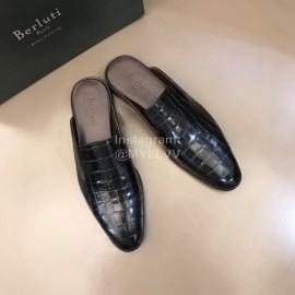 Berluti Fashion Plaid Calf Leather Casual Scandals For Men Black