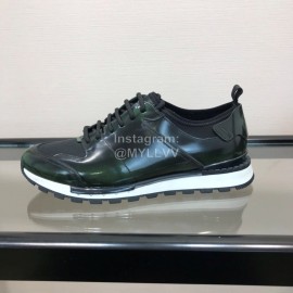 Berluti Calf Leather Casual Sneakers For Men Green