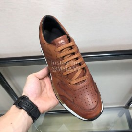 Berluti Calf Leather Casual Board Shoes For Men Brown
