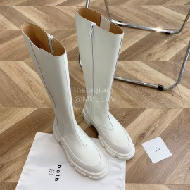 Both Soft Cow Leather Thick Soles Boots For Women White