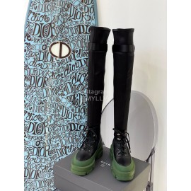 Both Thickened Satin Thick High Heeled Long Boots For Women 