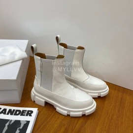 Both Fall Winter New Soft Leather Chelsea Boots For Women White