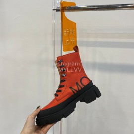 Both Co Branded Monse Fall Winter Lace Up Boots For Women Orange