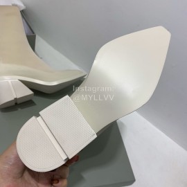 Both Spring New Leather High Heeled Boots For Women Beige