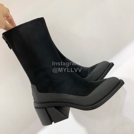 Both Spring New Leather High Heeled Boots For Women Black