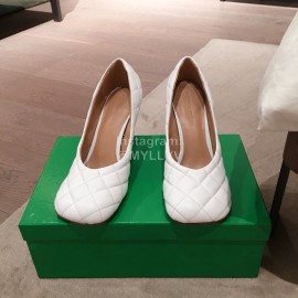 Bottega Veneta Autumn And Winter New Leather High Heels For Women White