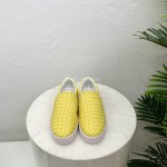 Bottega Veneta Thick Bottom Woven Casual Shoes For Men And Women Yellow