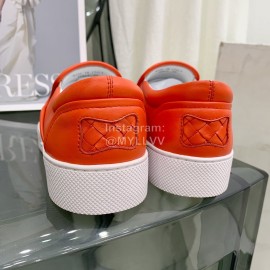 Bottega Veneta Thick Bottom Woven Casual Shoes For Men And Women Orange