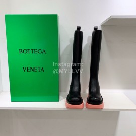 Bottega Veneta Autumn Winter New Calf Leather Thick High Heel Long Boots Pink