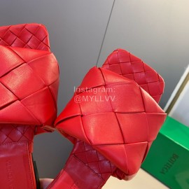 Bottega Veneta Fashion Cowhide Woven Slippers For Women Red