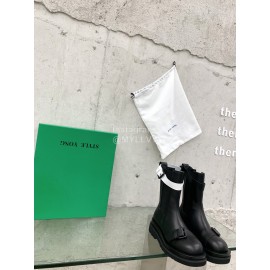 Bottega Veneta Fashion Cowhide Short Boots For Women Black