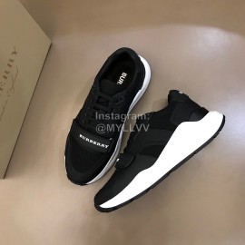 Burberry Cowhide Canvas Black Elevated Sneakers For Men