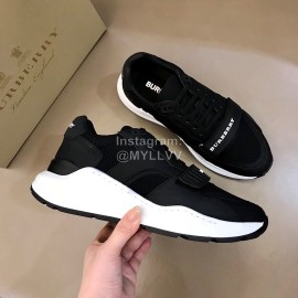 Burberry Cowhide Canvas Black Elevated Sneakers For Men