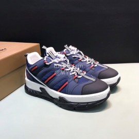 Burberry Fashion Mesh Union Sneakers For Men Navy