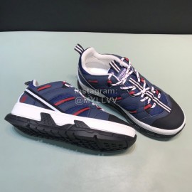 Burberry Fashion Mesh Union Sneakers For Men Navy