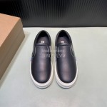 Burberry Cowhide Canvas Leisure Sneakers For Men Black