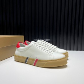 Burberry New Calfskin Lace Up Sneakers For Men White