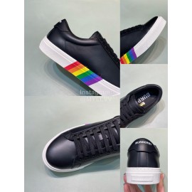 Burberry New Calfskin Lace Up Sneakers For Men Black