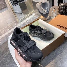 Burberry Autumn Winter Fashion Thick Soles Sneakers For Women Black