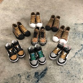 Burberry Fashion Thick Soles Sneakers For Kids Gray