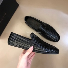 Bottega Veneta Soft Woven Calf Leather Shoes For Men 