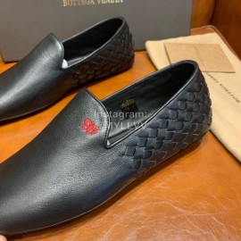 Bottega Veneta Fashion Calf Leather Woven Casual Shoes For Men Black