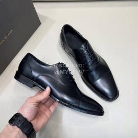 Bottega Veneta Fashion Black Calf Leather Lace Up Shoes For Men