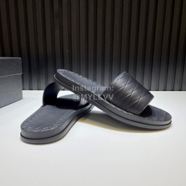 Bottega Veneta Embossed Calf Leather Slippers For Men